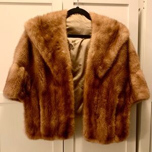 Vintage red fox fur caplet